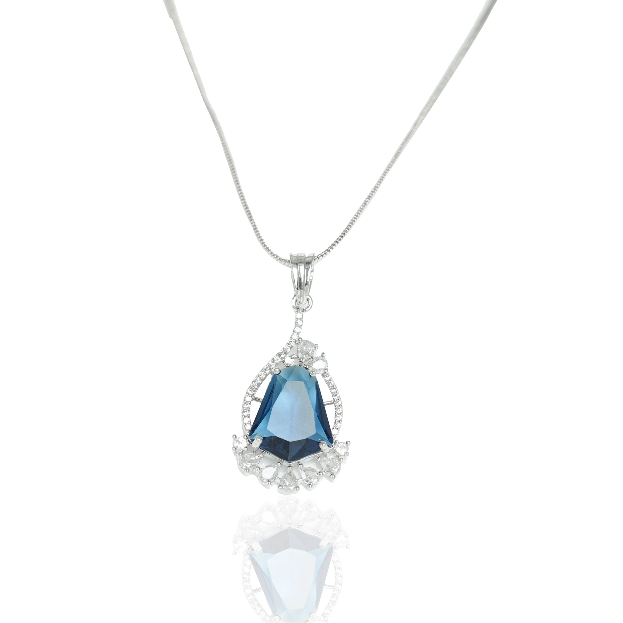 Mystic Teardrop Blue Gemstone Pendant