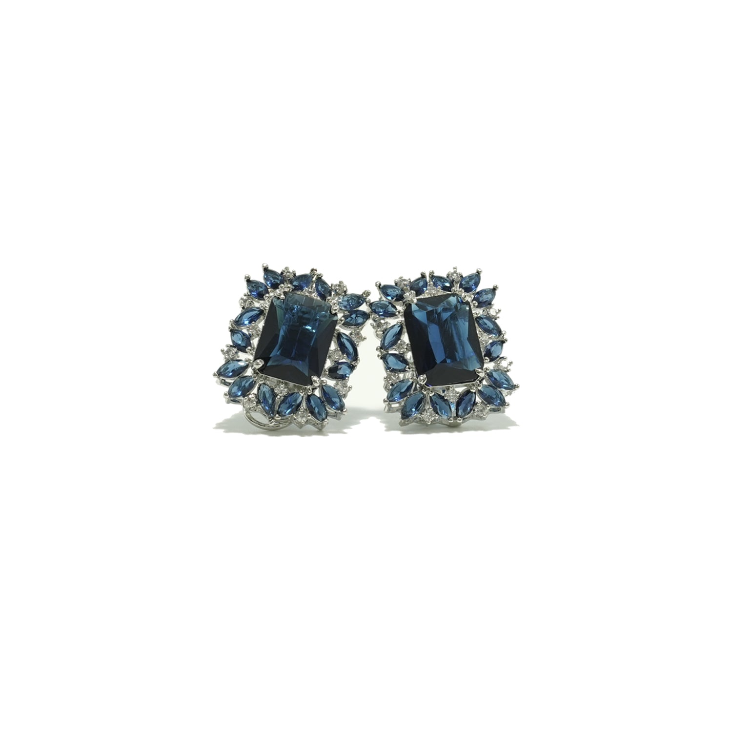 Dazzling Dark Blue Earrings