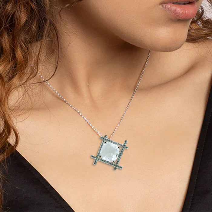 Crystal Frame Elegance Pendant