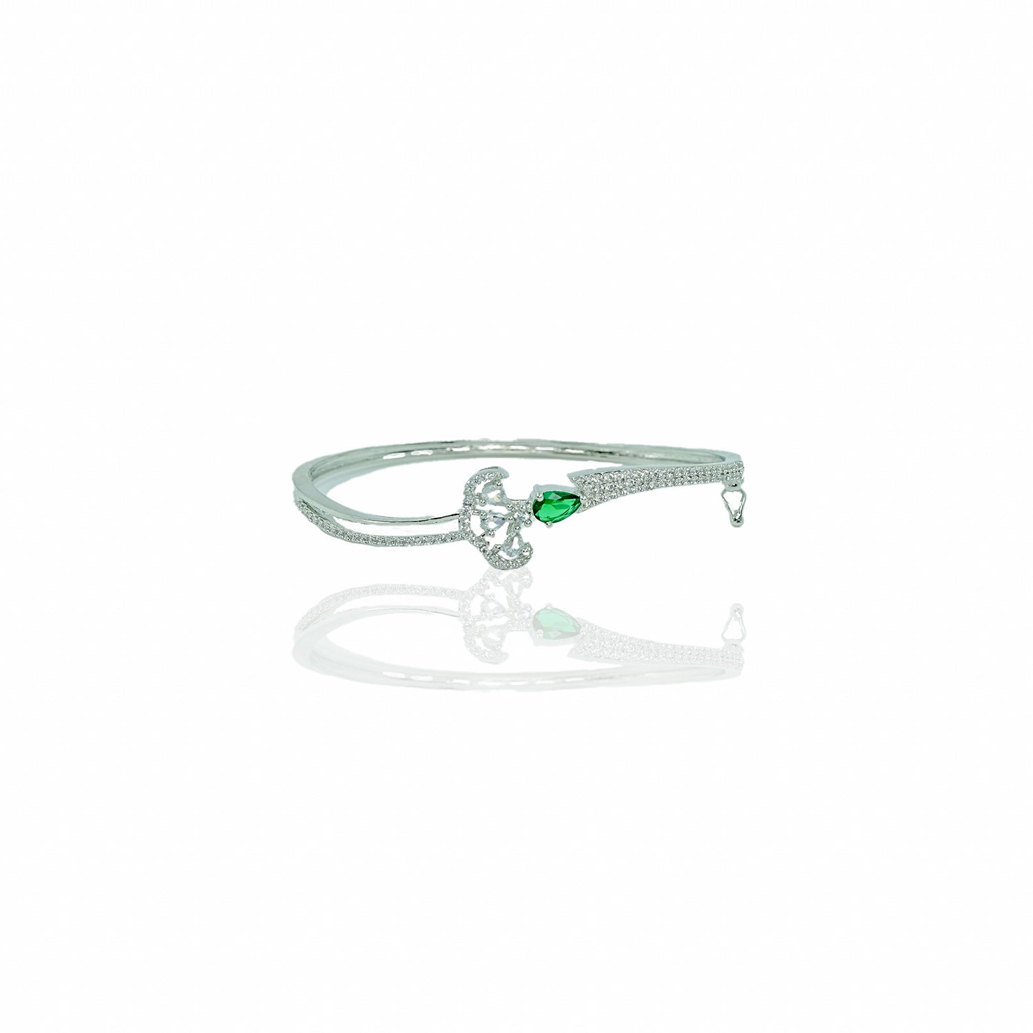 Emerald Crystal Bloom Bracelet