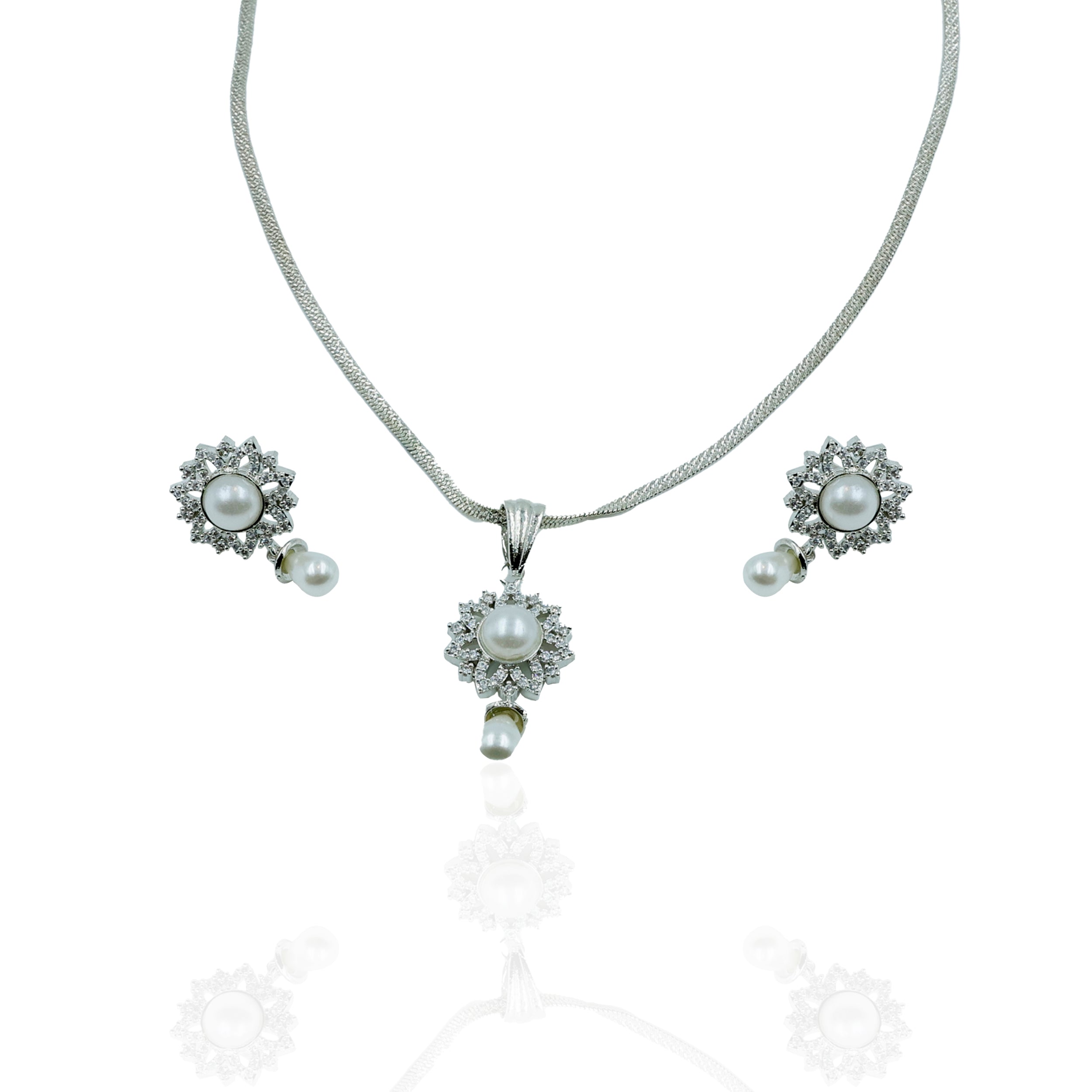 Classic Pearl and Sparkle Jewelry Set