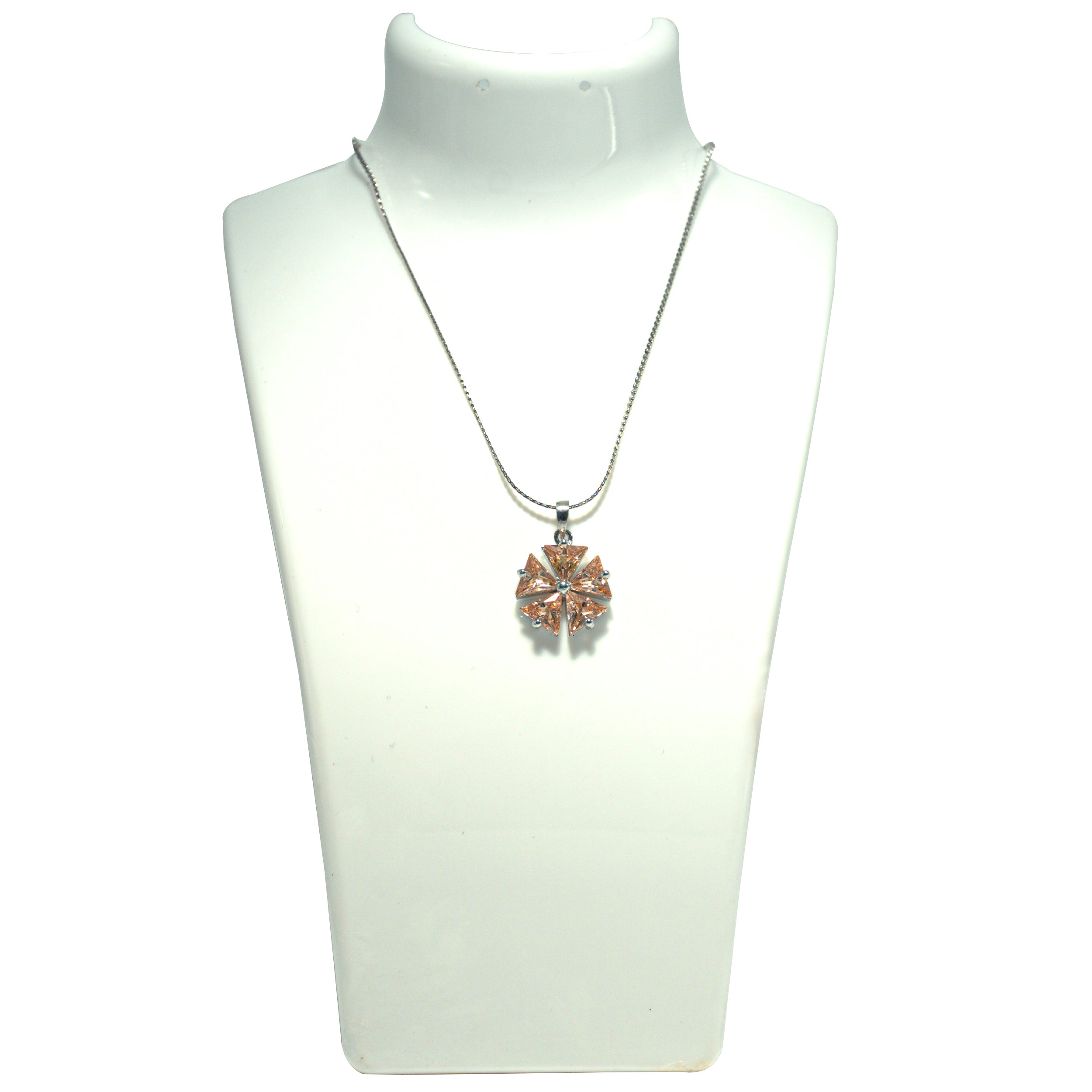 Gemstone Flower Pendant Set