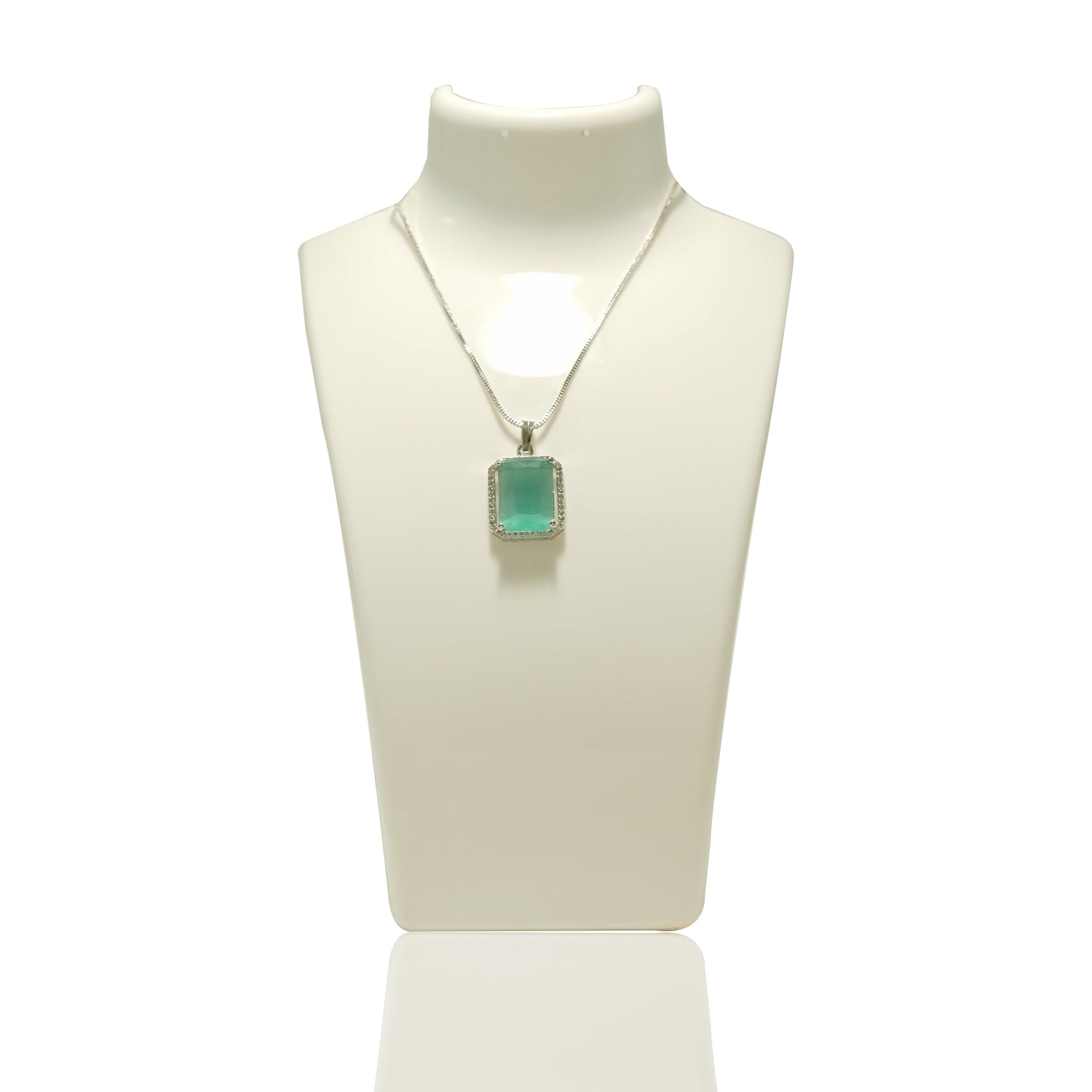 Radiant Emerald Stone Pendant