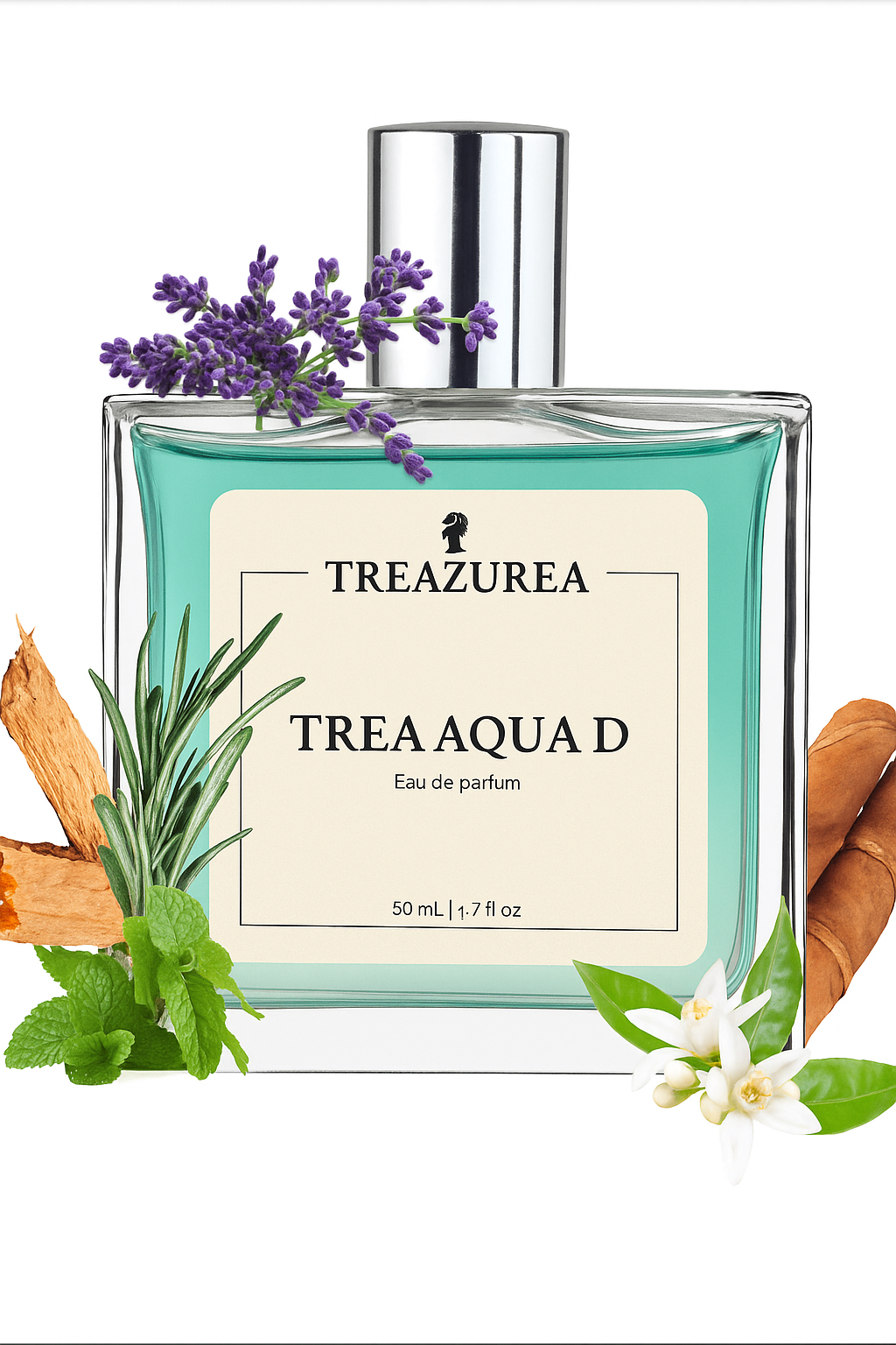 TREAZUREA Aqua D Perfume for Men & Women | Mandarin Notes Fresh Aqua Fragrance | Unisex Eau de Parfum Spray