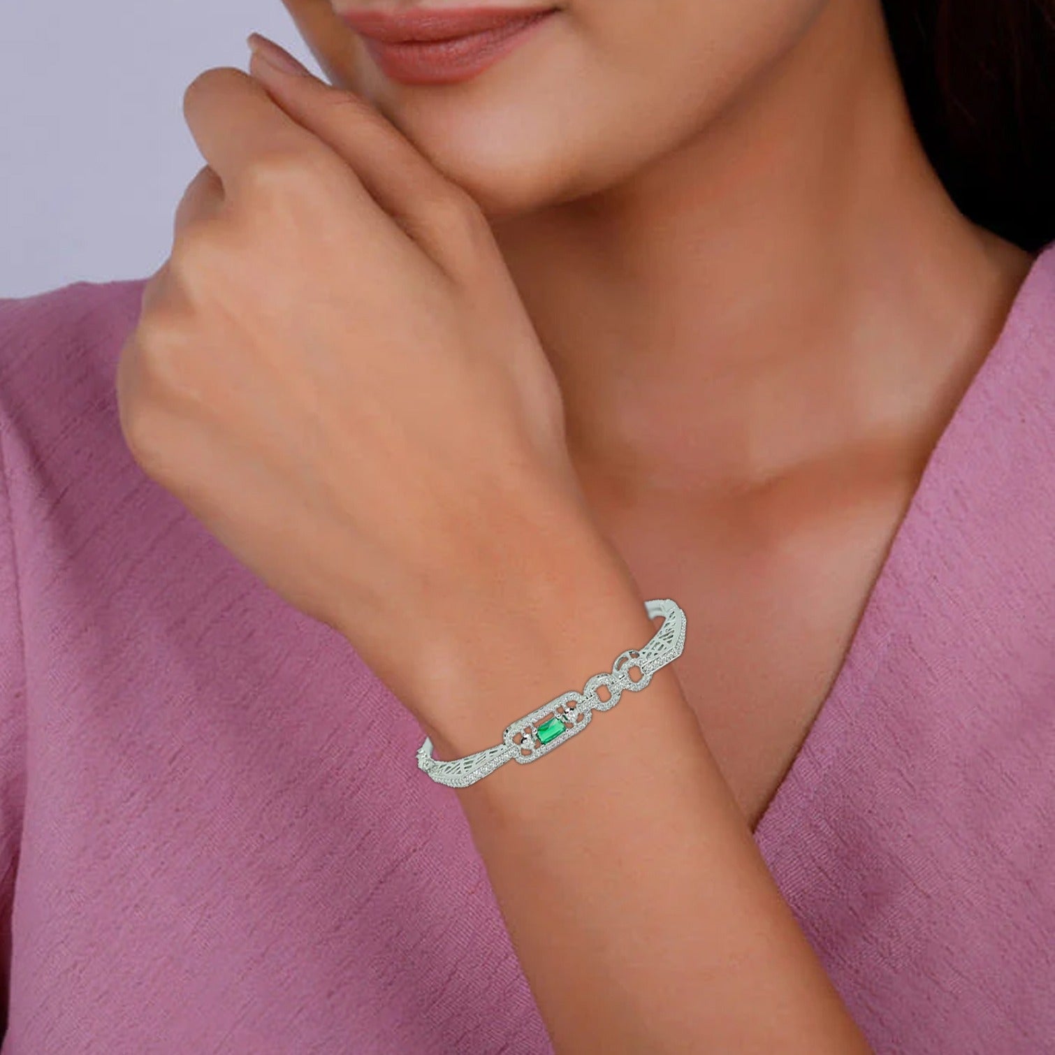 Emerald Timeless Lush Radiance Bracelet