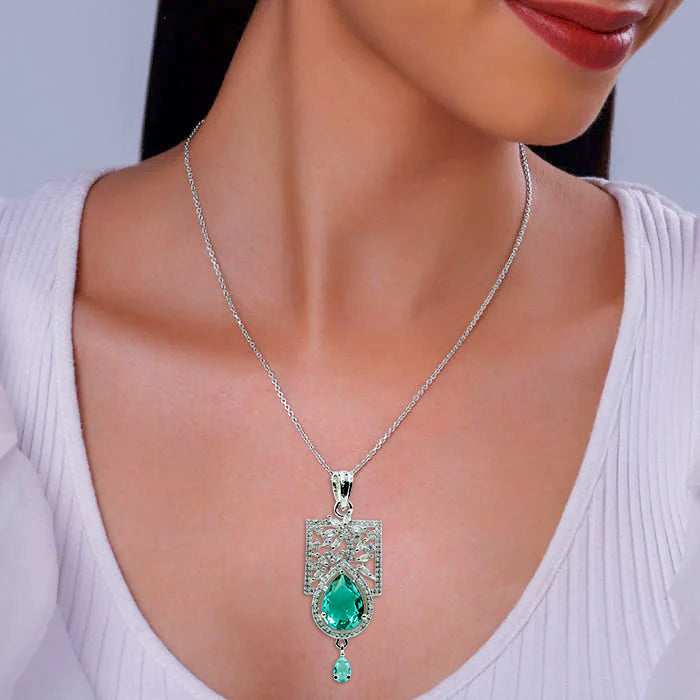Graceful Green Gemstone Pendant