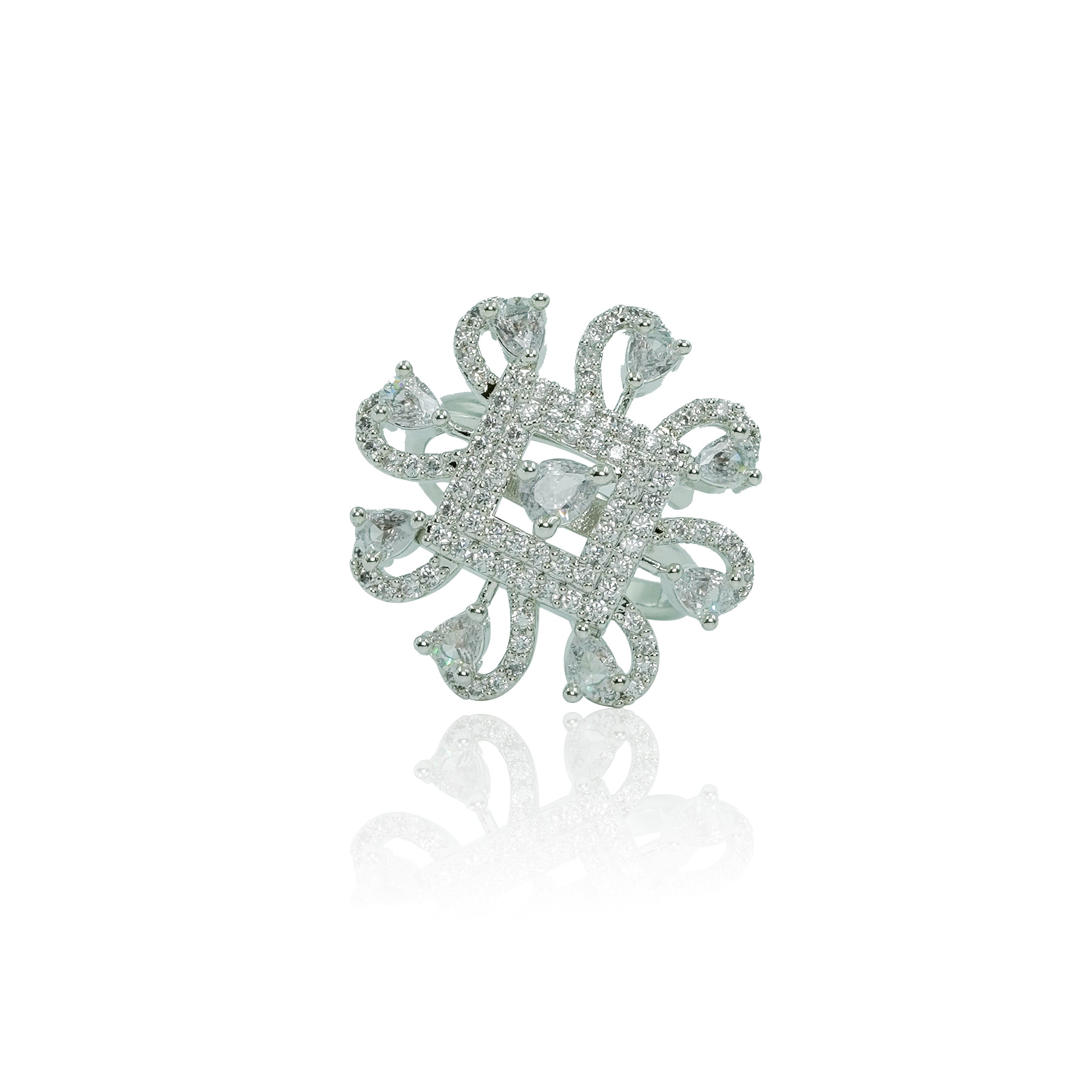 Sparkling Floral Ring