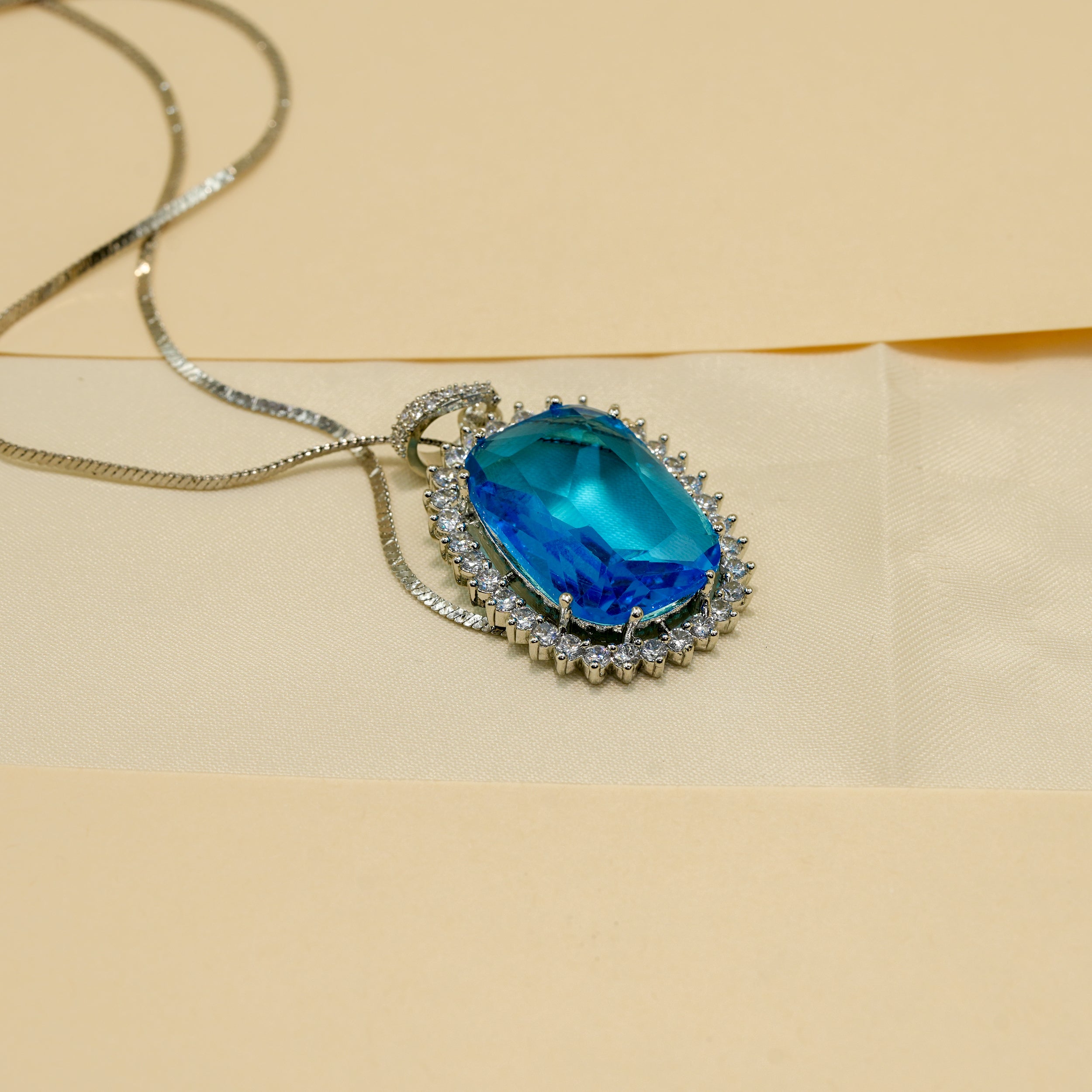 Oceanic Blue Gemstone Necklace