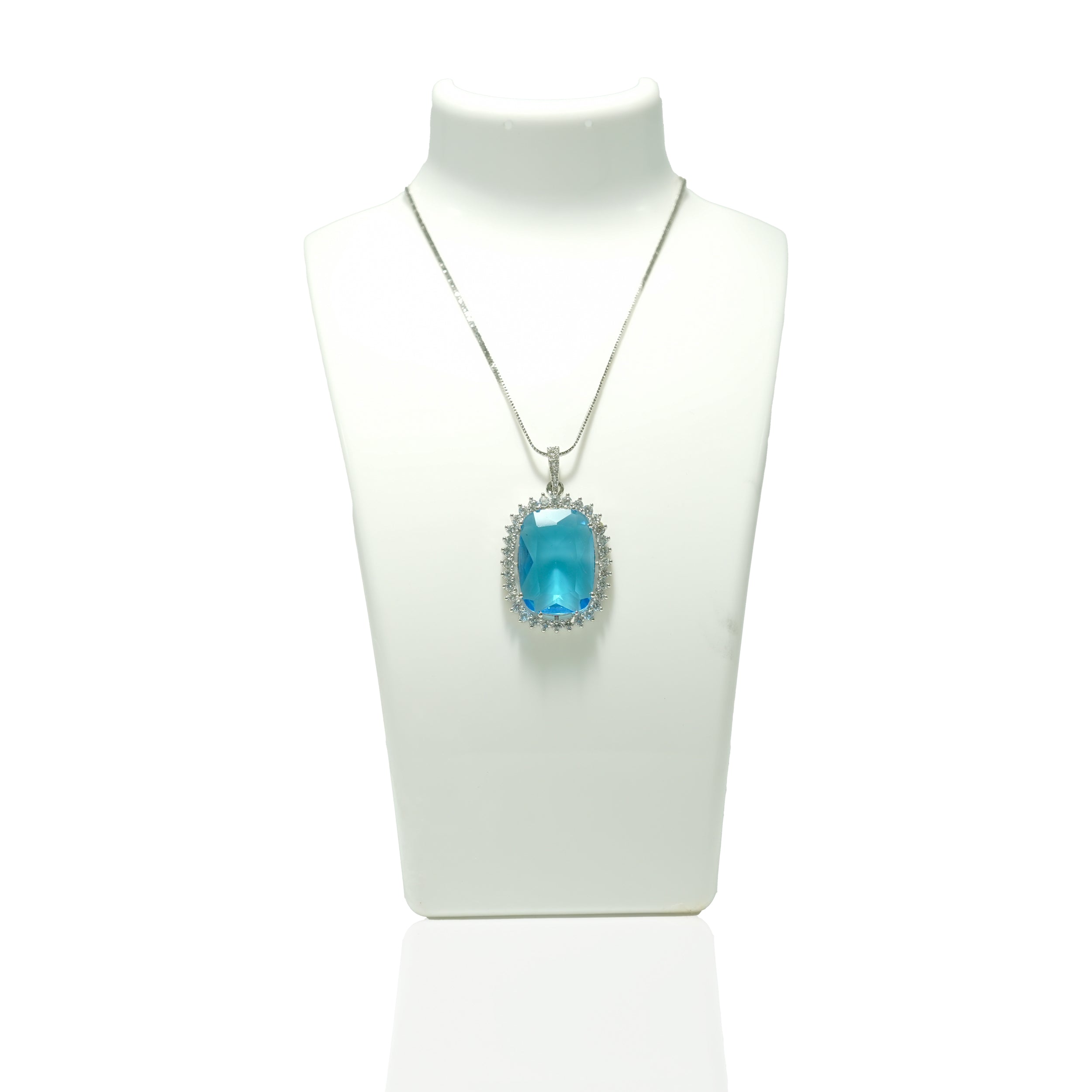 Oceanic Blue Gemstone Necklace