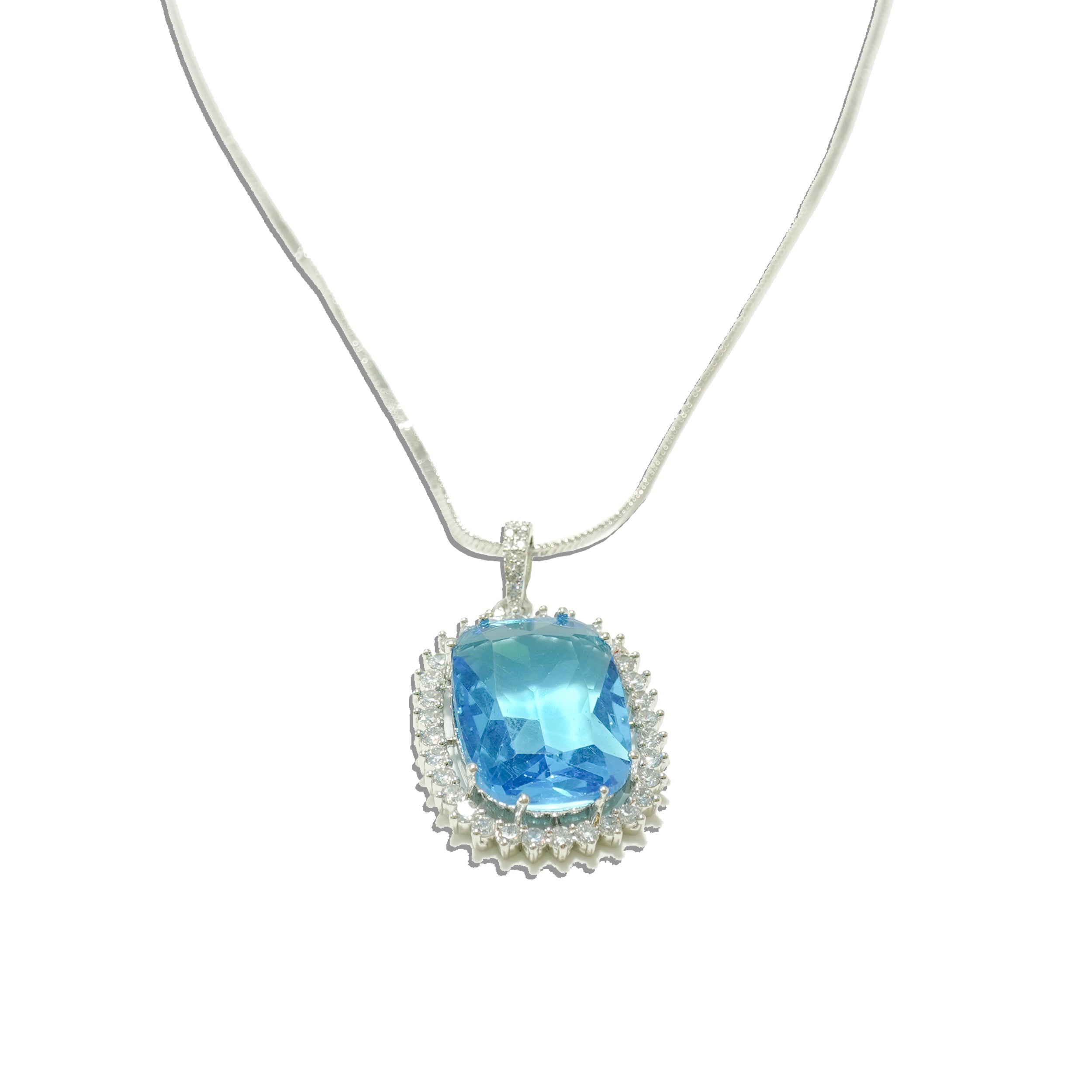 Oceanic Blue Gemstone Necklace