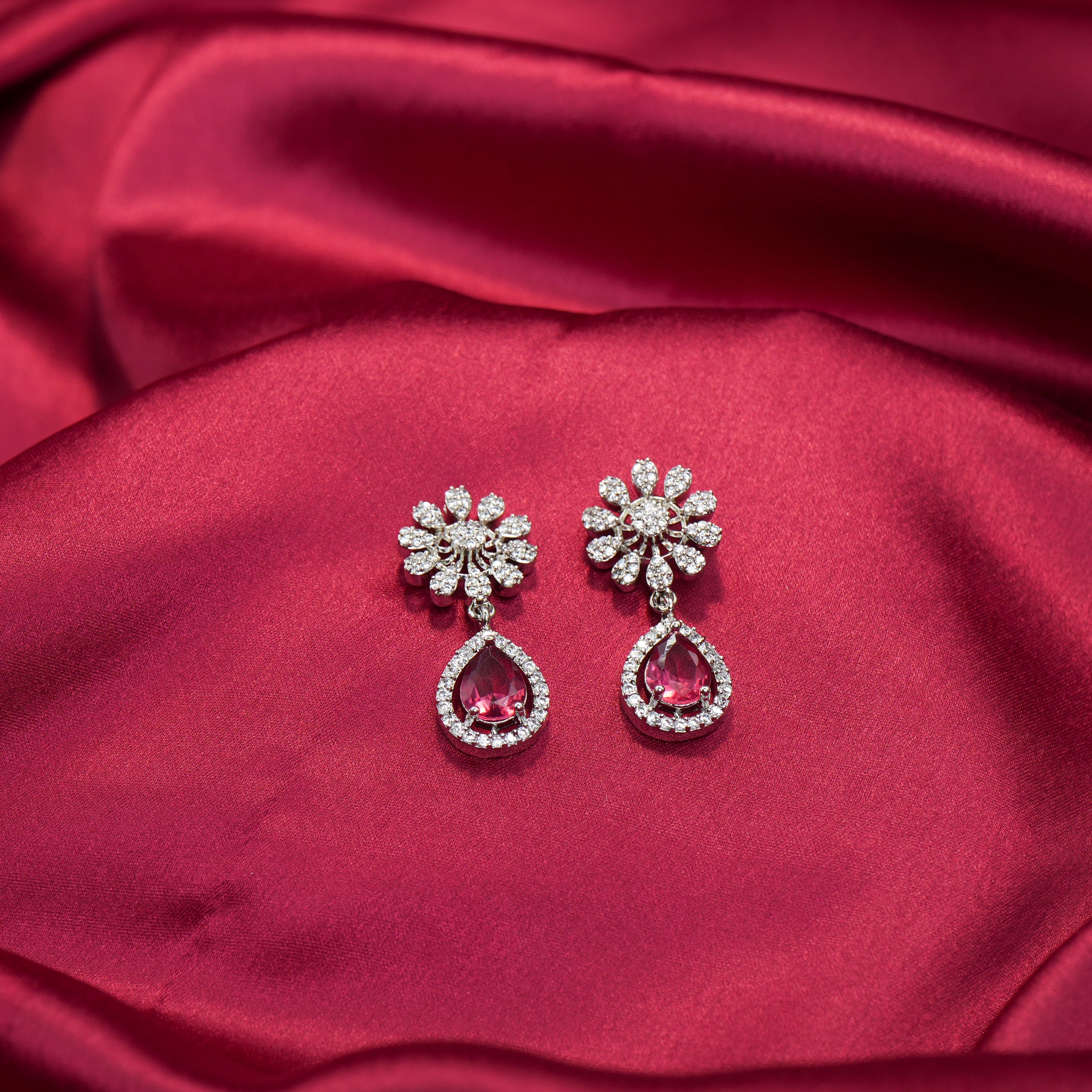 Classic Ruby Drop Earrings