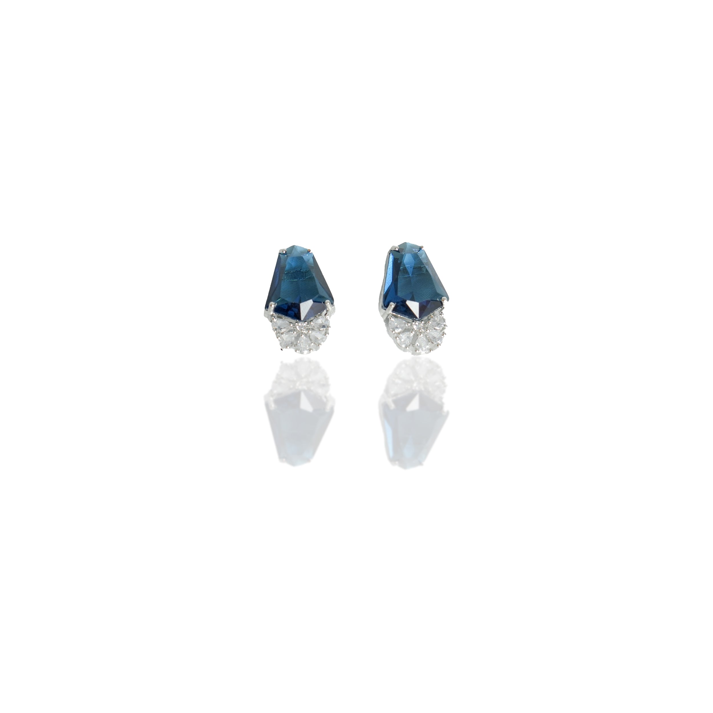 Elegant Blue Gemstone Earrings