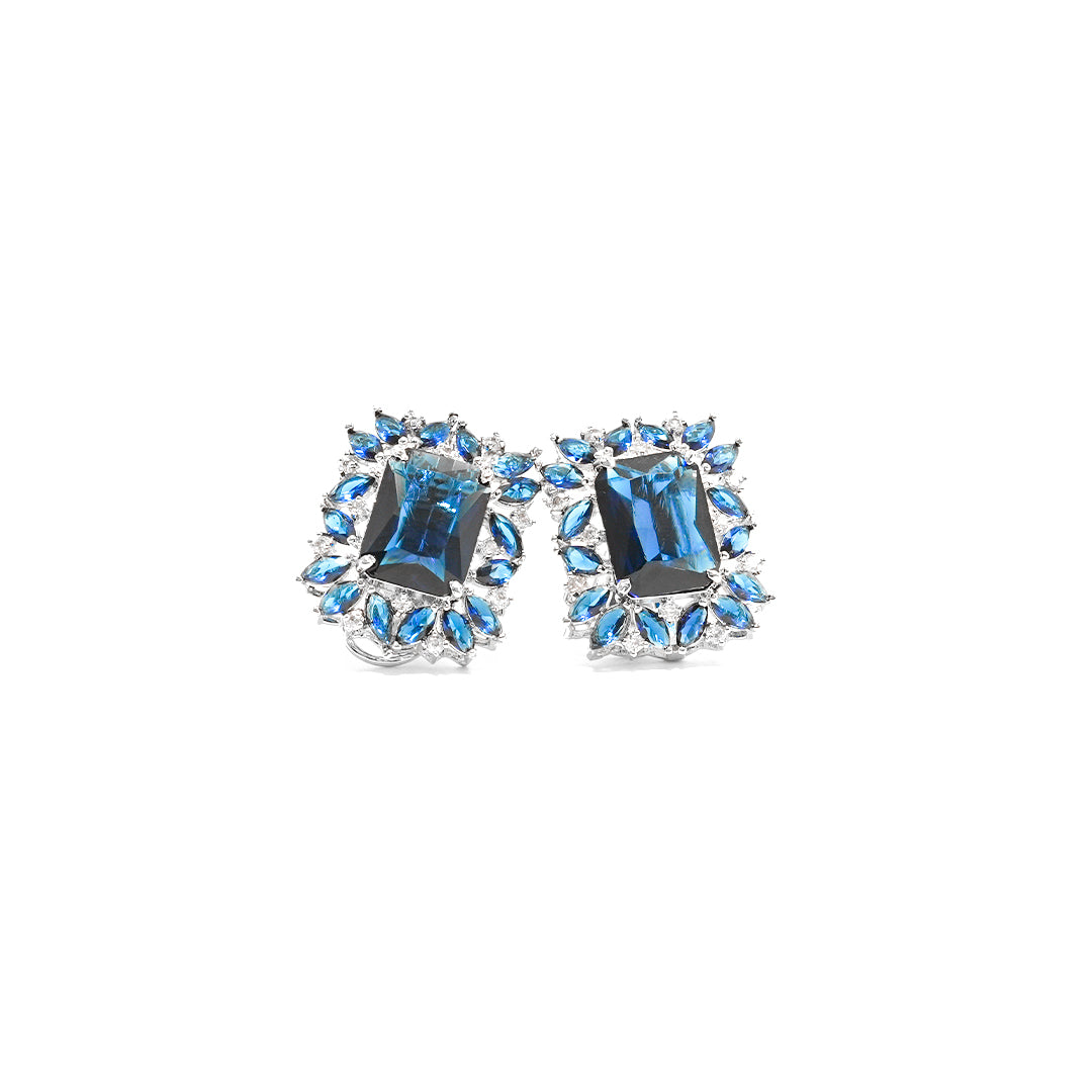 Dazzling Dark Blue Earrings