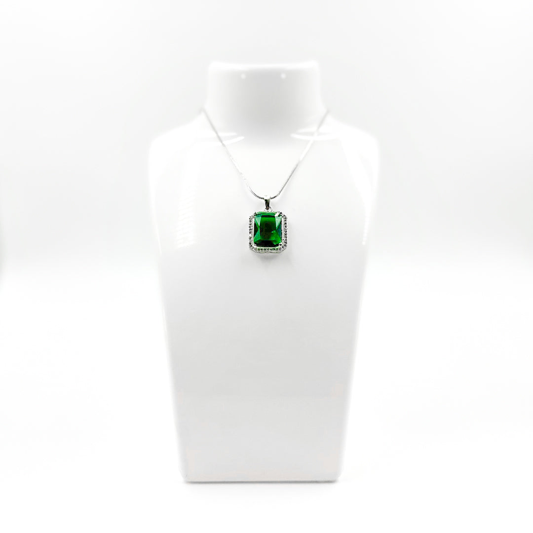 Radiant Emerald Stone Pendant