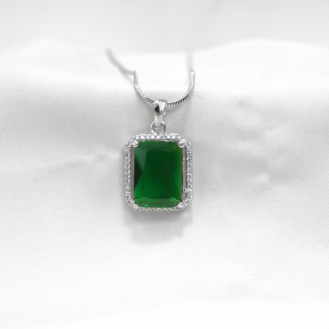 Radiant Emerald Stone Pendant