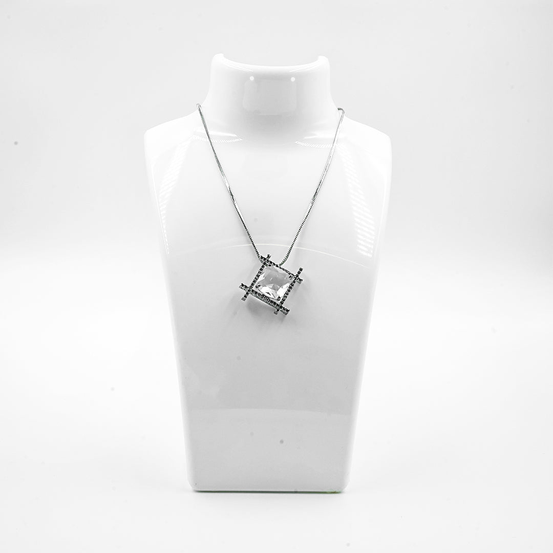 Crystal Frame Elegance Pendant