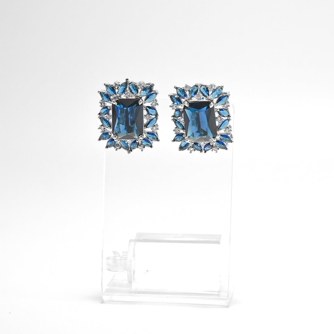 Dazzling Dark Blue Earrings