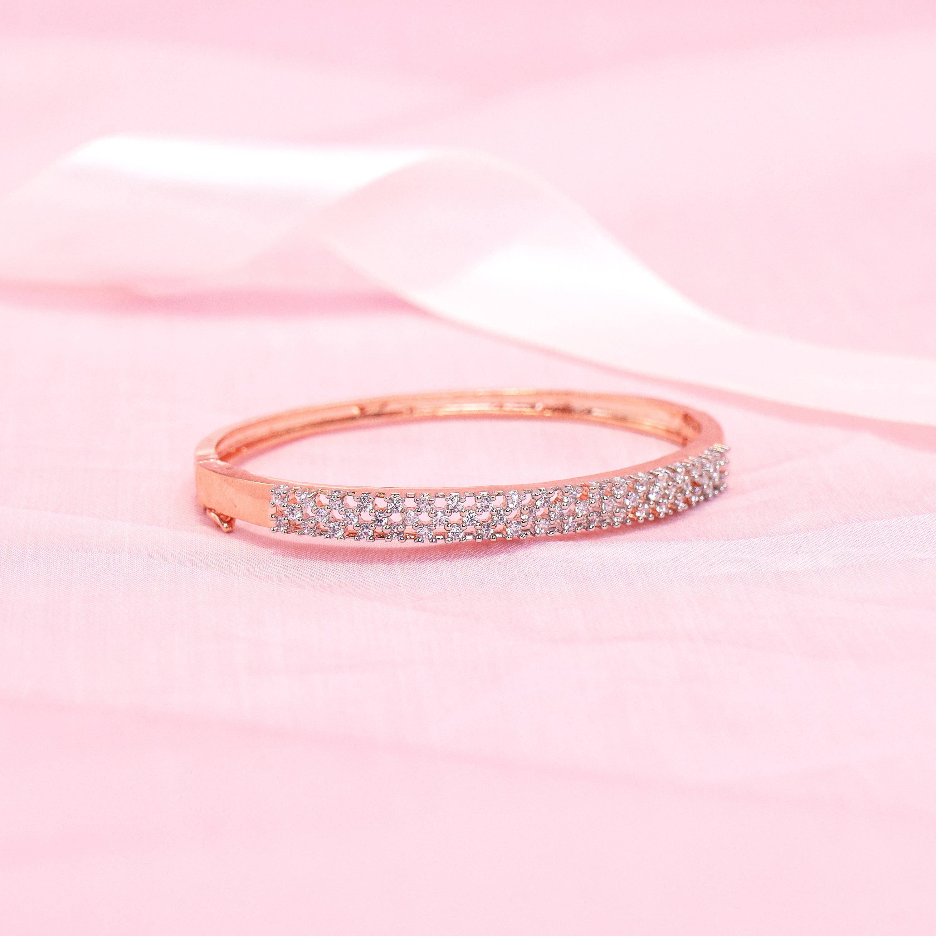 Dazzling Rose Gold Statement Cuff