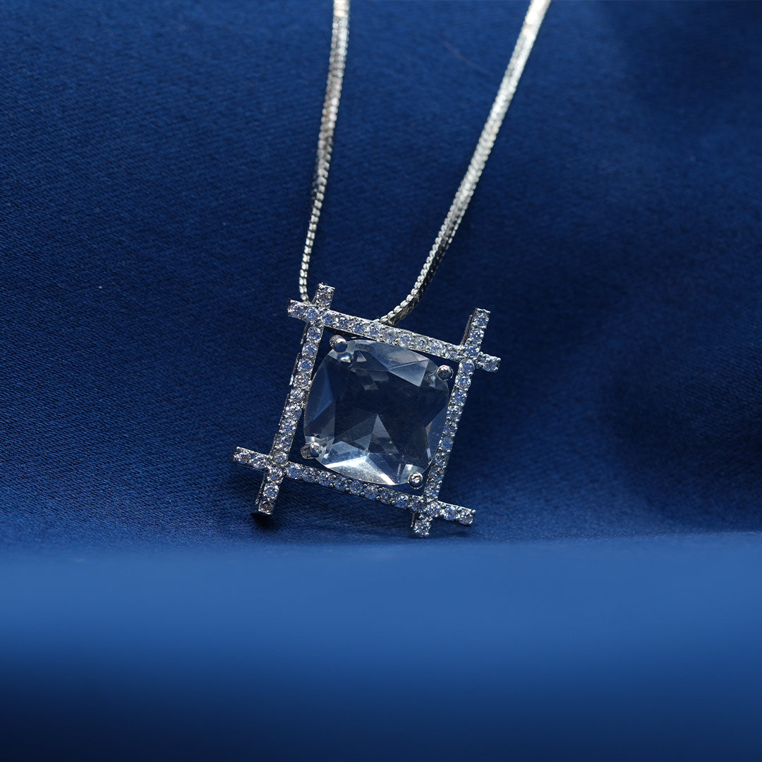 Crystal Frame Elegance Pendant