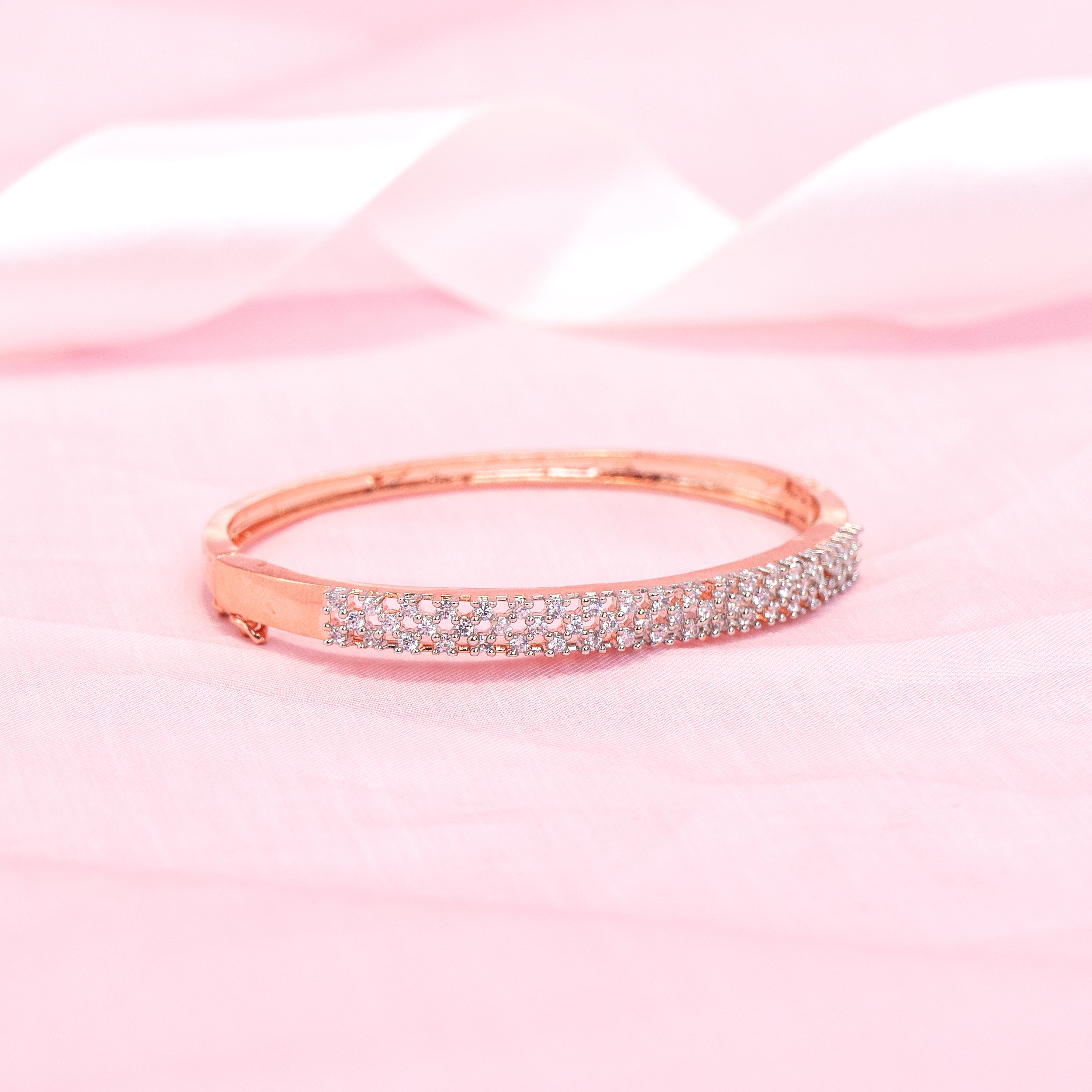 Dazzling Rose Gold Statement Cuff