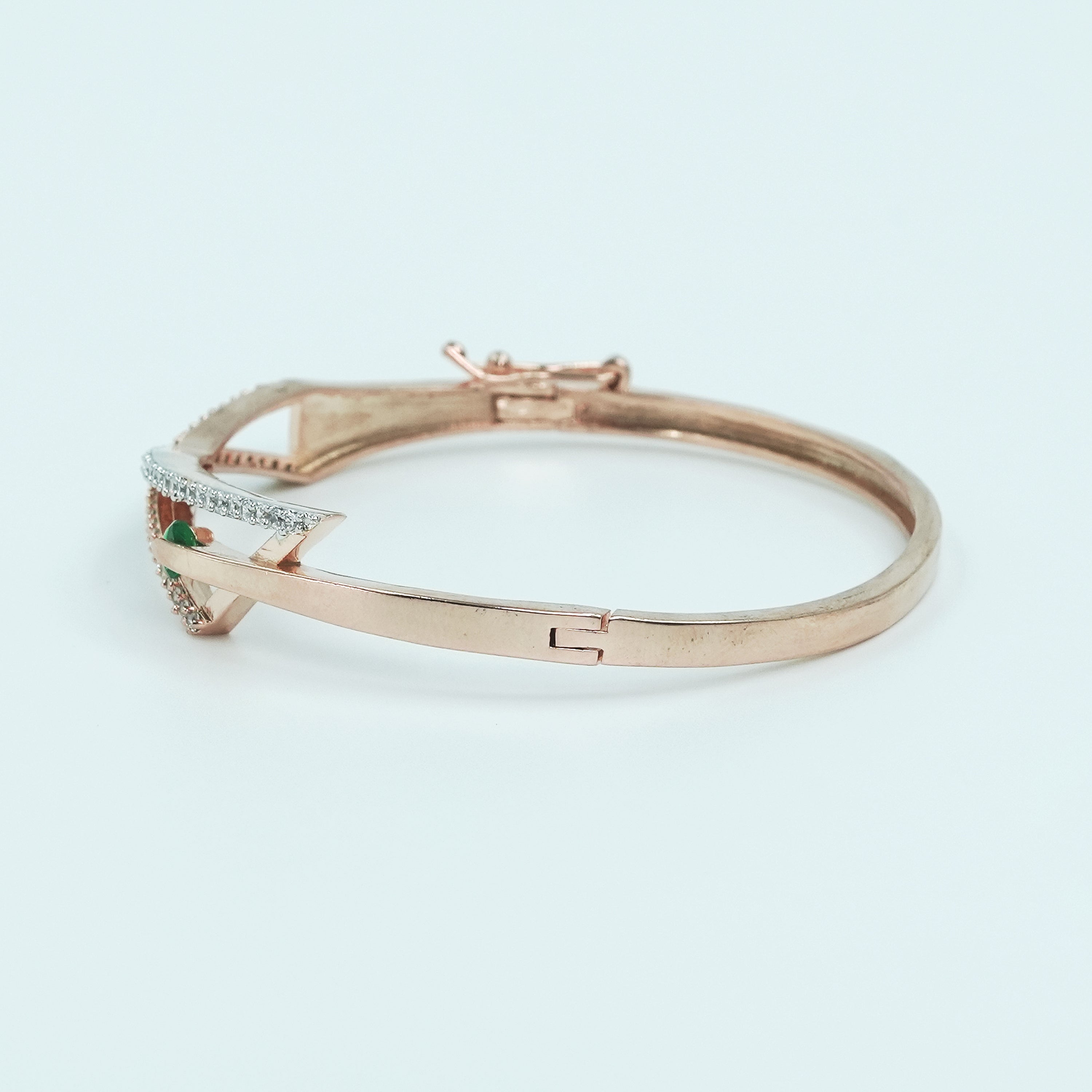 Rose Gold Green Celestial Twist Bracelet