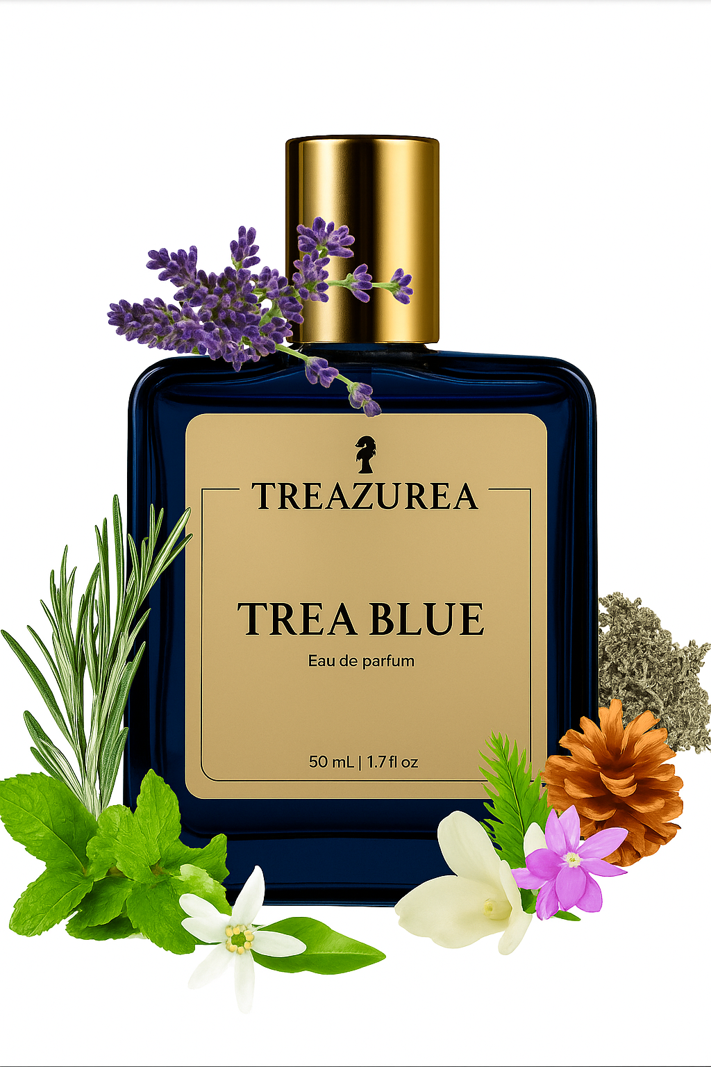TREAZUREA  BLUE Perfume for Men & Women | Aromatic Woody Fragrance | Unisex Eau de Parfum Spray