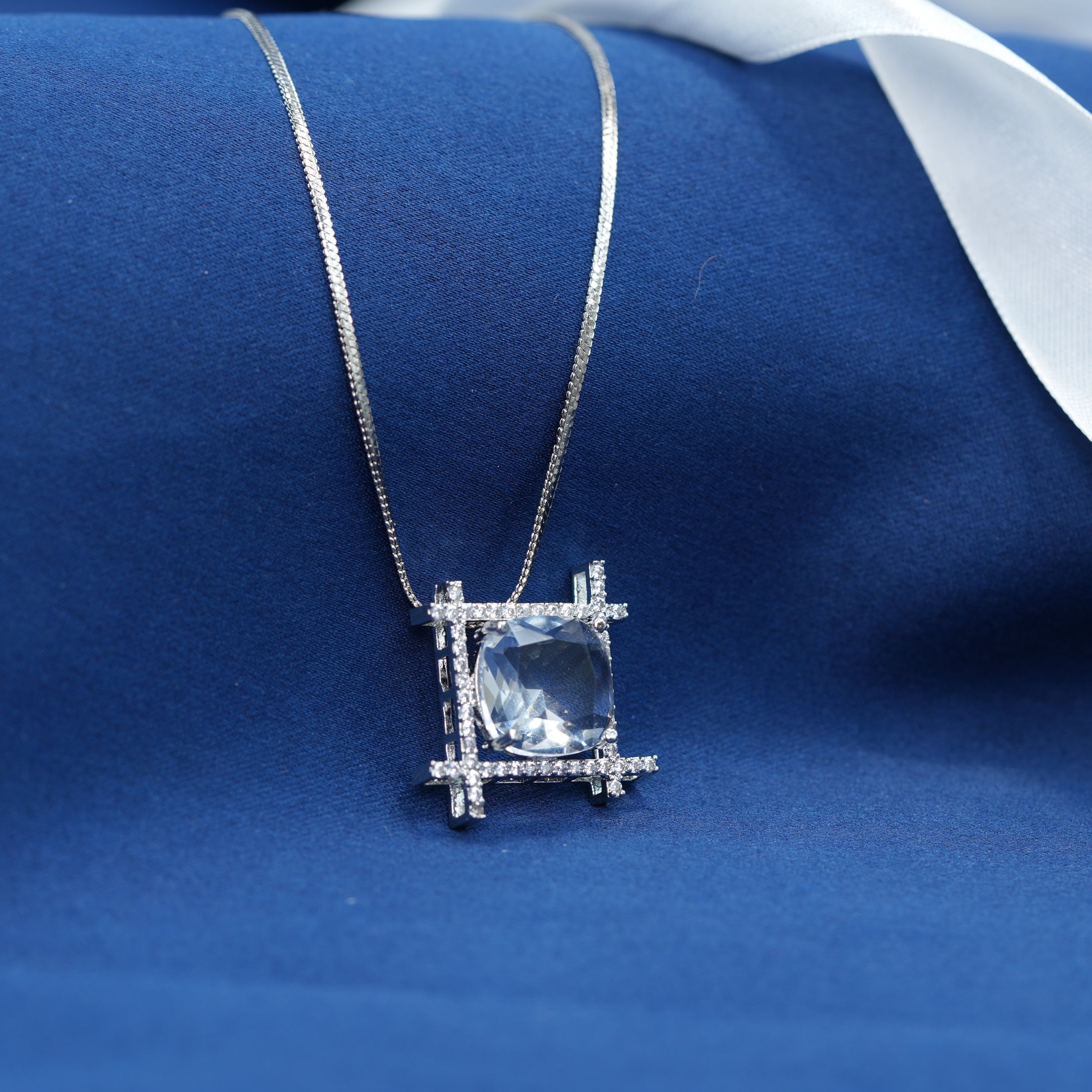 Crystal Frame Elegance Pendant