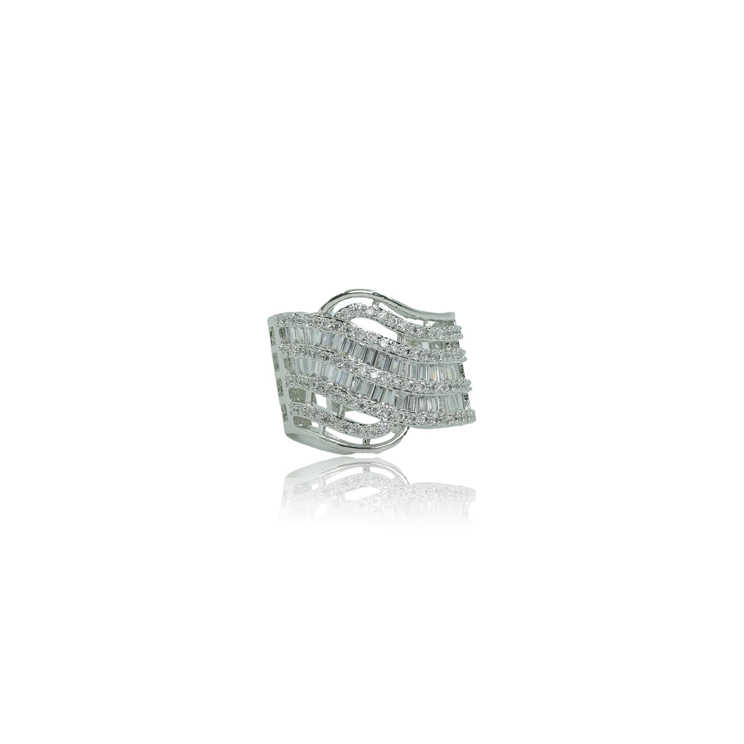 Angelic Feather Sparkling Ring